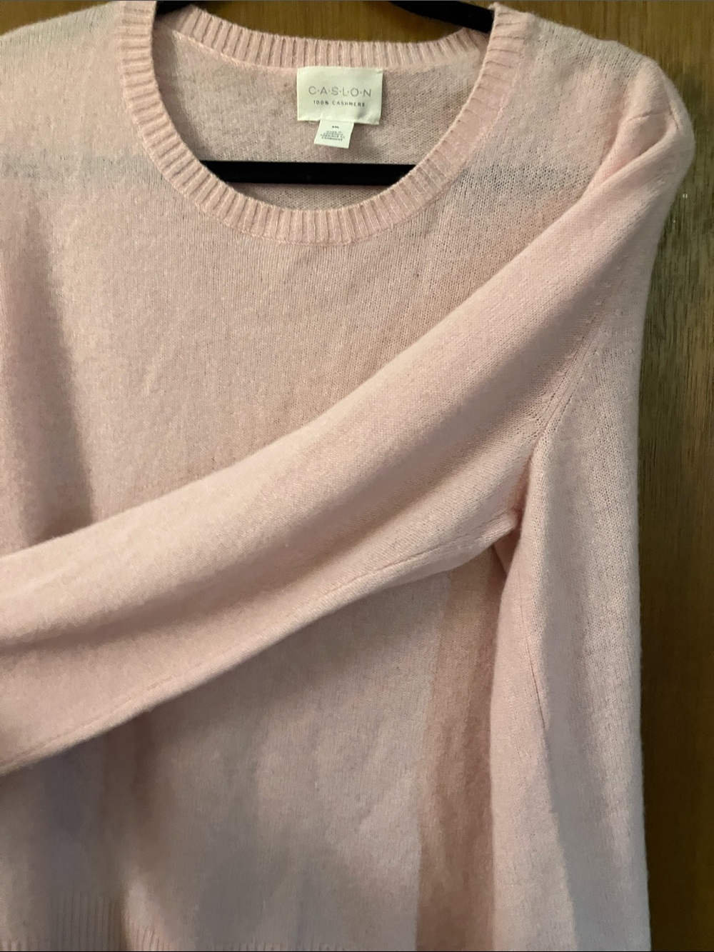 Caslon Soft Pink Cashmere Crewneck Sweater - Picture 3 of 4